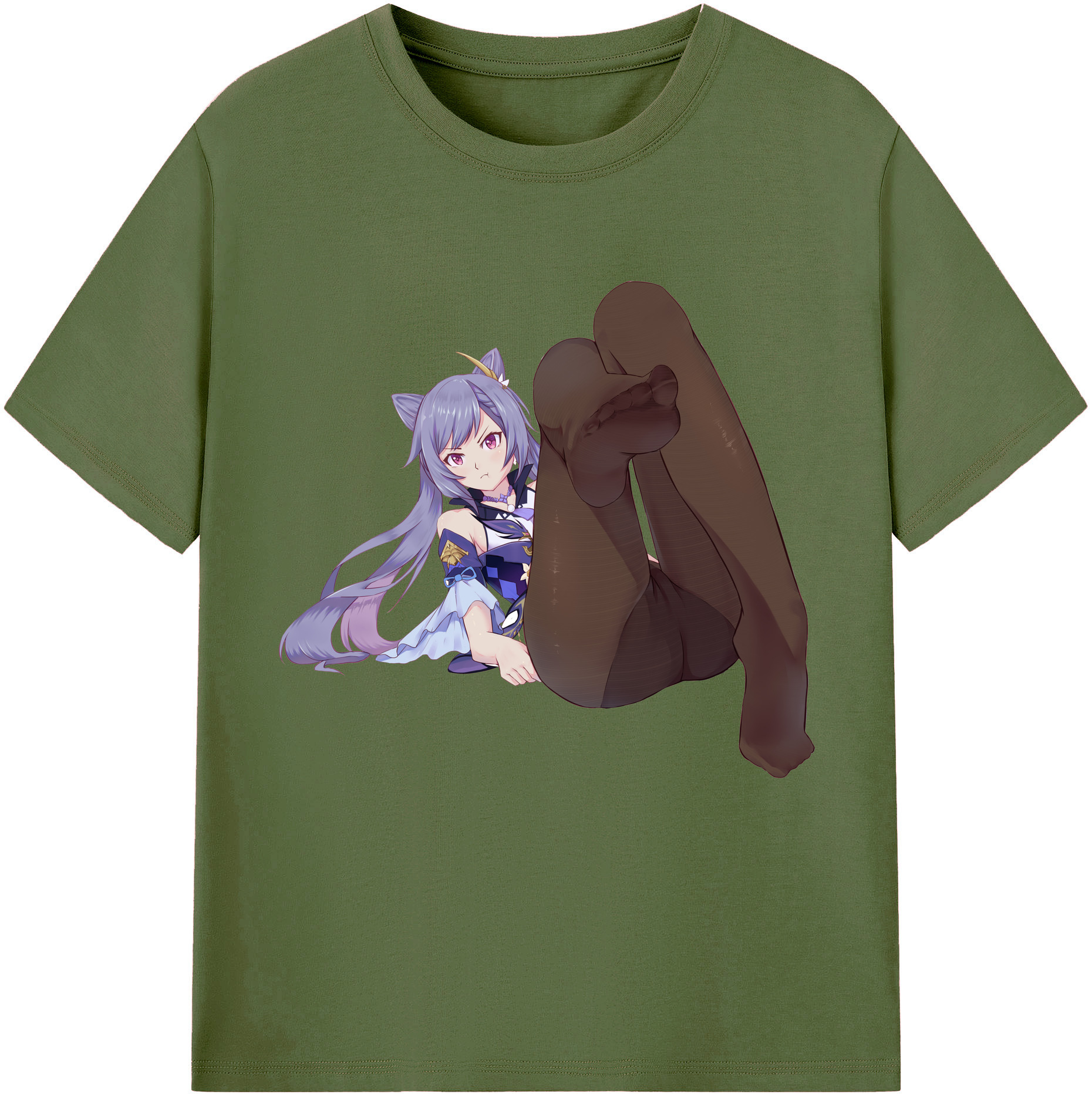 げんし神 刻晴 こくせい genshin Kokusei 綿100％半袖Tシャツ（フロントプリント）
